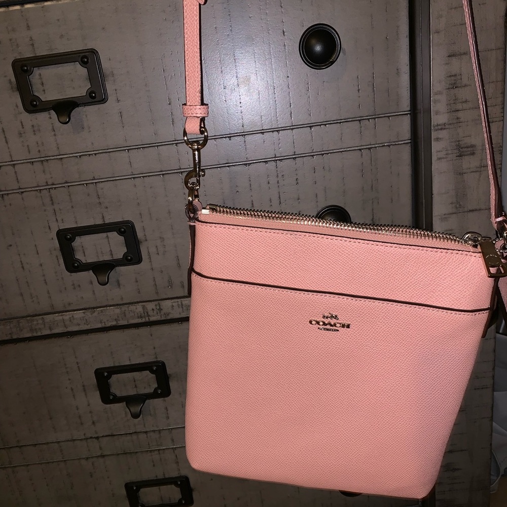Blush pink cross body bag